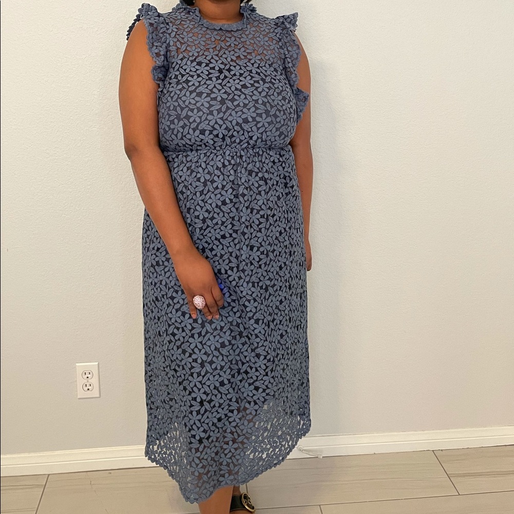 kate spade flora lace ruffle dress - size 12